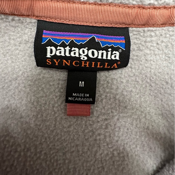 Patagonia Synchilla Snap-T Recycled Fleece Pullover medium pink rosewater gray - Picture 10 of 16